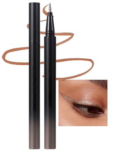 Erinde Brown Liquid Glitter Eyeliner, Flüssiger Glitzer Eyeliner Pen, Metallic Pearlescent Eye Liner Pencil, Shimmer Augen Makeup Wasserfest, Langlebiger Sparkling Lidschattenstift #Braun Erinde Brown Liquid Glitter Eyeliner, Flüssiger Glitzer Eyeliner Pen, Metallic Pearlescent Eye Liner Pencil, Shimmer Augen Makeup Wasserfest, Langlebiger Sparkling Lidschattenstift #Braun von Erinde
