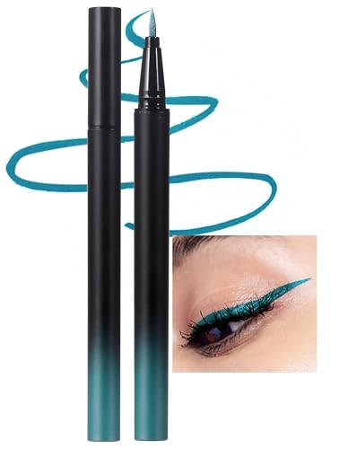 Erinde Grün Liquid Glitter Eyeliner, Flüssiger Glitzer Eyeliner Pen, Metallic Pearlescent Eye Liner Pencil, Shimmer Augen Makeup Wasserfest, Langlebiger Sparkling Lidschattenstift #Green von Erinde