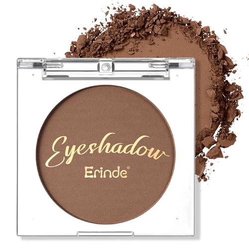 Erinde Single Brown Lidschatten Palette, Nudetöne Matte Eyeshadow Palette, Wasserfest Pressed Powder Lidschattenpalette, High Pigmented & Long Lasting Basic Shade Eye Makeup von Erinde