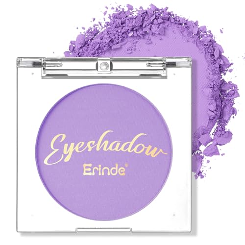 Erinde Single Purple Lidschatten Palette, Nudetöne Violett Matte Eyeshadow Palette, Wasserfest Pressed Powder Lidschattenpalette, High Pigmented & Long Lasting Basic Shade Eye Makeup von Erinde