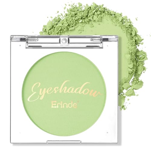 Erinde Single Green Lidschatten Palette, Nudetöne Grüner Matte Eyeshadow Palette, Wasserfest Pressed Powder Lidschattenpalette, High Pigmented & Long Lasting Basic Shade Eye Makeup von Erinde