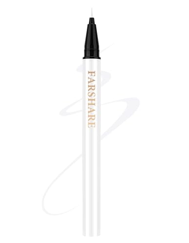 Erinde Weiß Eyeliner Stift mit Ultra Feiner Spitze, Wasserfest & Wischfest, Flüssig Eyeliner für Präzise Linien, Hochpigmentiert & Langhaftend, Für Kreative Looks und Exaktes Augen Make up #02 von Erinde