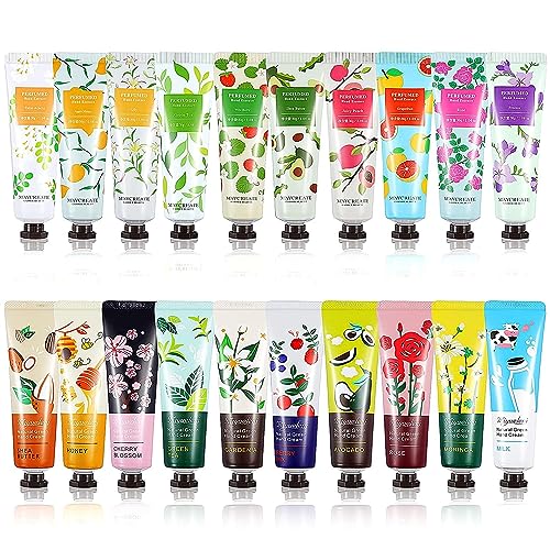 20 Stück Handcreme,Mini Handcreme Set,Pflanzenduft Handcreme Feuchtigkeitsspendend für Frauen,Mini Handlotion Reise Handcreme für Damen Herren Mutter Freundin mit 20 Düften von Erinnmy