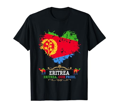 Eritrea Flag Outfit Ideen für Kinder & Kamel Eritreische Flagge T-Shirt von Eritrean Accessories & Souvenir Ideas For Kids