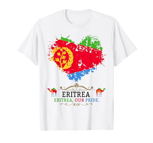 Eritrea Flag Outfit Ideen für Kinder & Kamel Eritreische Flagge T-Shirt von Eritrean Accessories & Souvenir Ideas For Kids