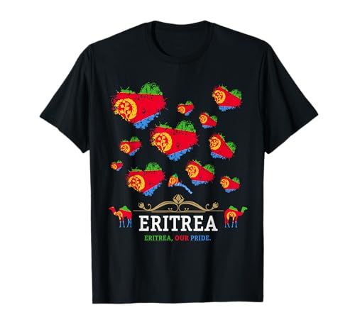 Eritrea-Flaggen-Themen-Outfit-Idee für Kinder mit eritreischer Flagge T-Shirt von Eritrean Cultural & Eritrean Map Ideas For Women