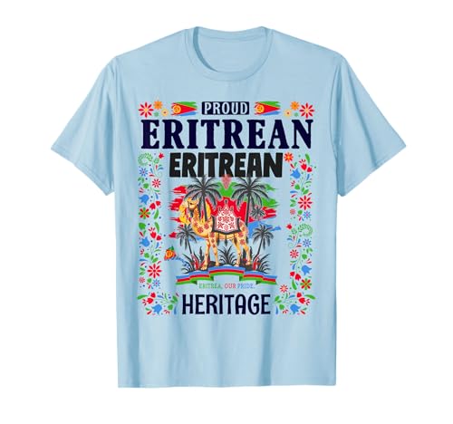 Eritrea-Flagge, Heritage-Outfit, Idee für Kinder, Eritreische Flagge T-Shirt von Eritrean Map & Eritrea Flag Accessories Boys Ideas