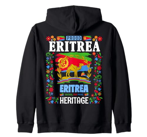 Eritrea Flag Heritage Outfit Idee für Männer mit eritreischer Flagge Kapuzenjacke von Eritrean Map & Eritrean Cultural Day Kids Ideas