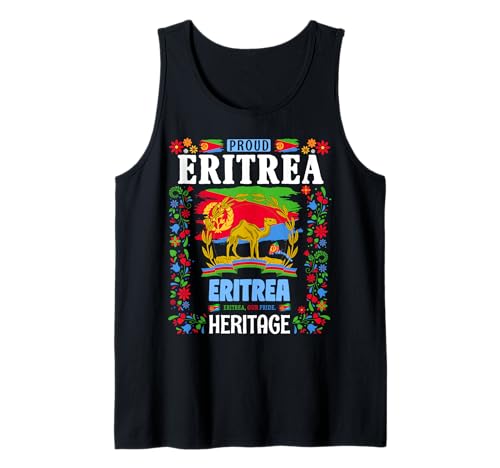 Eritrea Flag Heritage Outfit Idee für Männer mit eritreischer Flagge Tank Top von Eritrean Map & Eritrean Cultural Day Kids Ideas