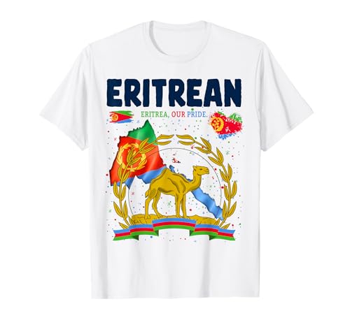 Eritrea-Flaggen-Themen-Outfit-Ideen für Frauen, Eritreische Flagge T-Shirt Eritrea-Flaggen-Themen-Outfit-Ideen für Frauen, Eritreische Flagge T-Shirt von Eritrean Map & Eritrean Heritage Ideas For Kids