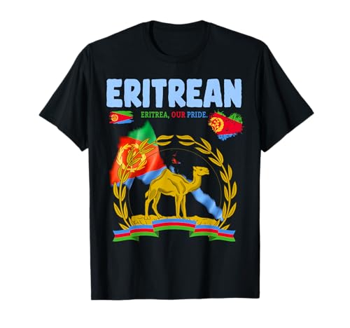 Eritrea-Flagge Themed Outfit Ideen für Kinder Eritreische Flagge T-Shirt von Eritrean Map & Eritrean Heritage Ideas For Women