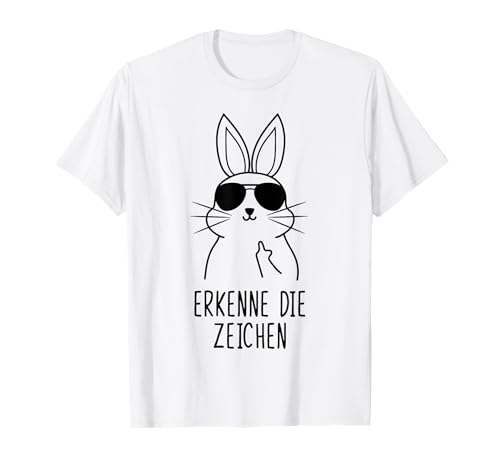 Hasen Damen Mittelfinger Kaninchen Erkenne die Zeichen T-Shirt Hasen Damen Mittelfinger Kaninchen Erkenne die Zeichen T-Shirt von Erkenne die Zeichen Hasen Mittelfinger Geschenke