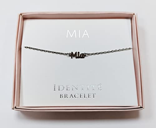 Mulberry Studios MIA Namens-Armband mit Aufschrift "With Love", silberfarben, in Geschenkbox von Sterling Effectz Mulberry Studios MIA Namens-Armband mit Aufschrift "With Love", silberfarben, in Geschenkbox von Sterling Effectz von Mulberry Studios