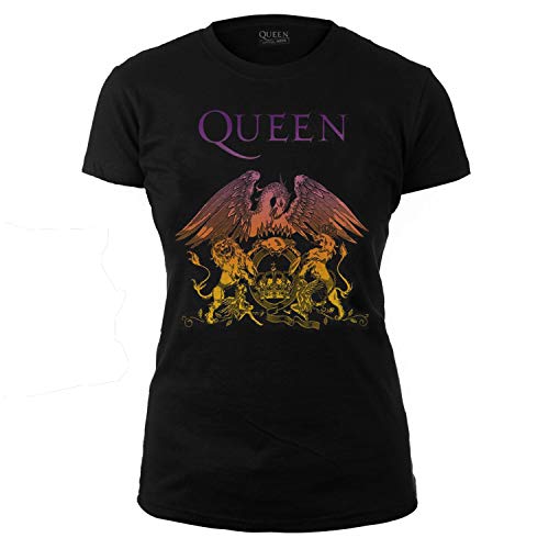 Queen Officially Licensed - Gradient Logo Bohemian Rhapsody T-Shirt Damen Trikot T Shirt (Medium) von Erkic