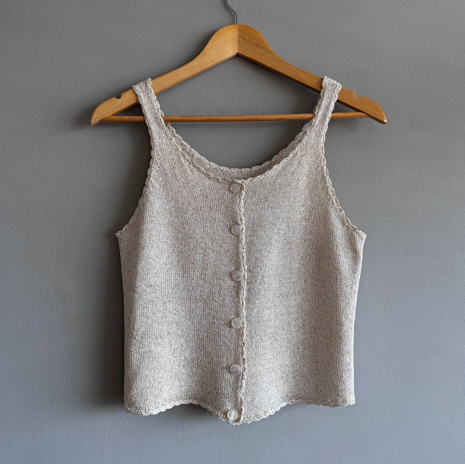 Leinenknöpfe Oben von ErkoKnitwear