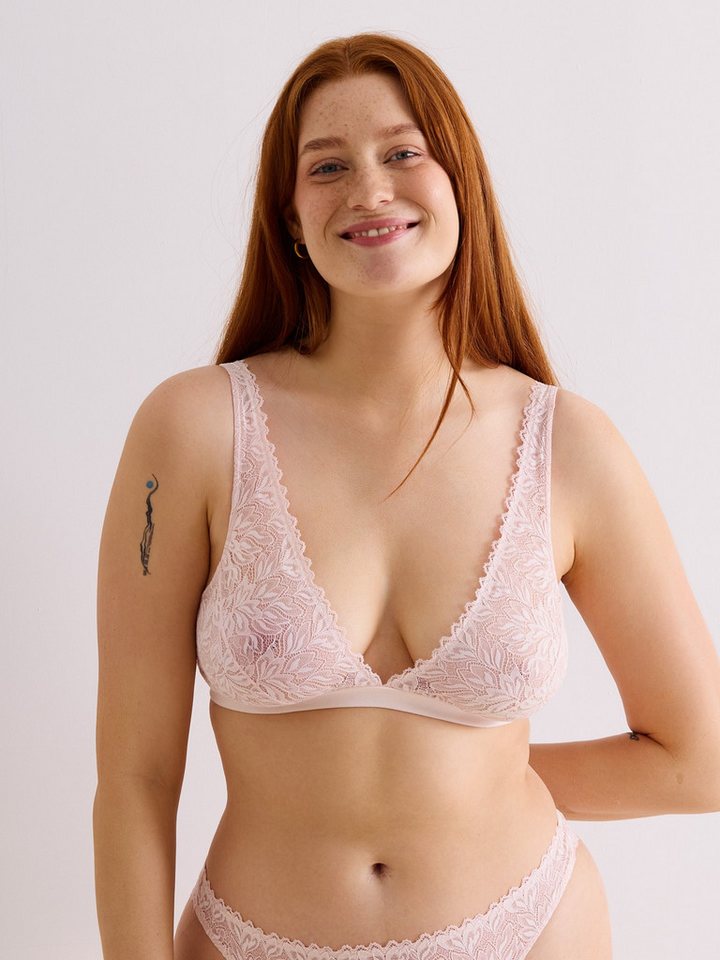 Erlich Textil Bügelloser BH DREAMY LACE PLUNGE BRA (1-tlg) von Erlich Textil