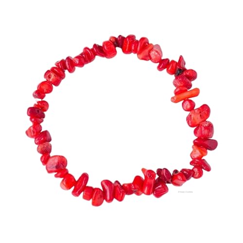 Erliway Armband aus roten Korallenkristallen, unregelmäßige Perlen, Stretch-Armband, Heilkristalle, Splitter-Armband, natürliche Edelstein-Armbänder für Frauen, Schmuck, Reiki-Meditation Erliway Armband aus roten Korallenkristallen, unregelmäßige Perlen, Stretch-Armband, Heilkristalle, Splitter-Armband, natürliche Edelstein-Armbänder für Frauen, Schmuck, Reiki-Meditation von Erliway