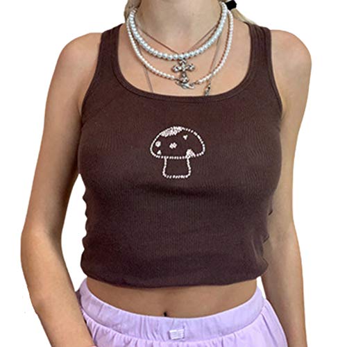 Frauen Langarm Crop Top Y2K Spitze Patchwork V-Ausschnitt T-Shirt Bluse Streetwear Skinny Style T-Shirt (S-Braun 2, M) von Erllegraly