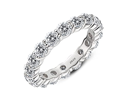 925 Sterling Silber Zirkon Ring, Damen Verlobung Ehering, Jubiläum Hochzeitsschmuck Geschenk-AINUOSHI von AINUOSHI