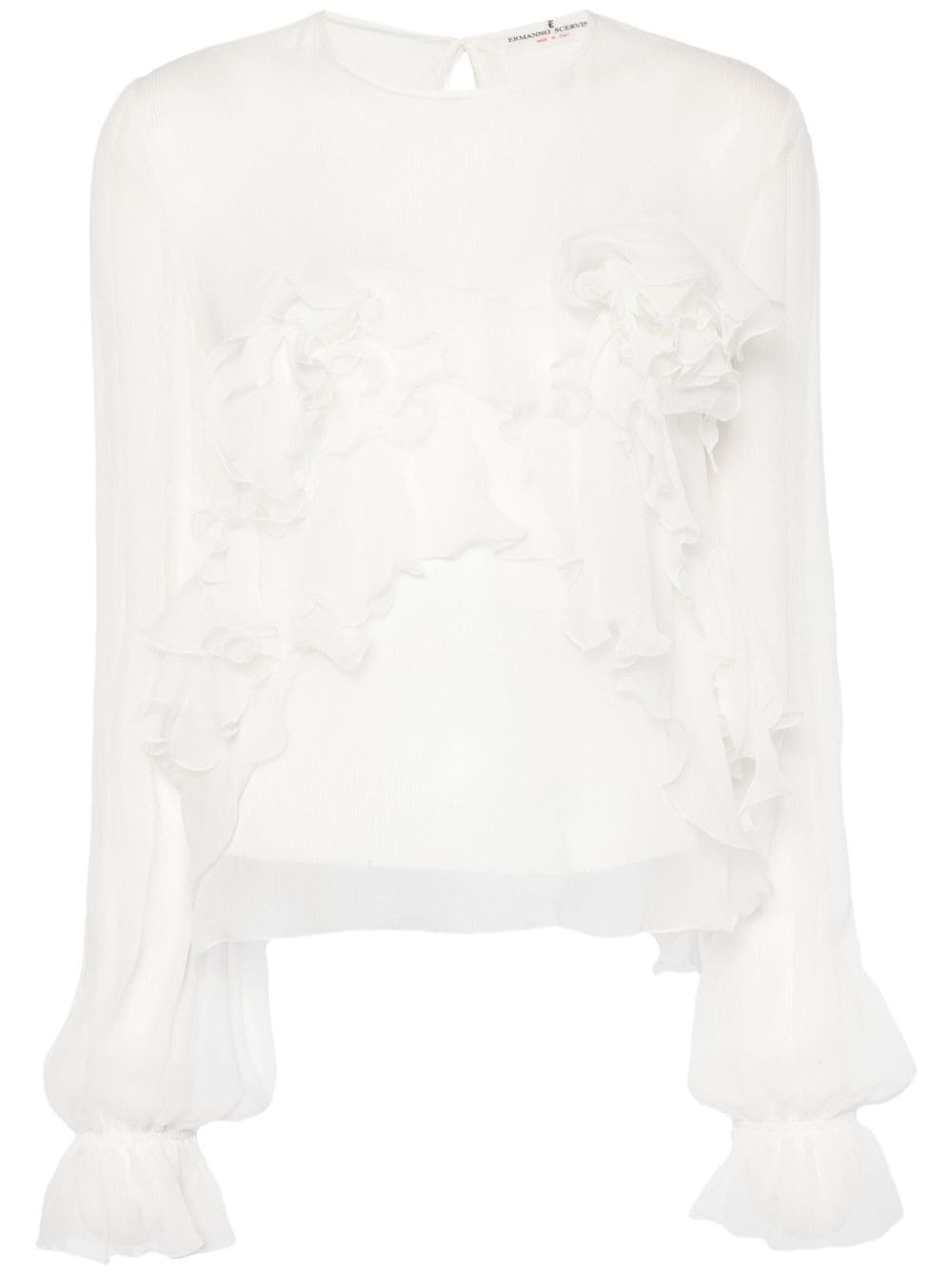 Ermanno Scervino Bluse mit Blumenapplikation - Weiß von Ermanno Scervino