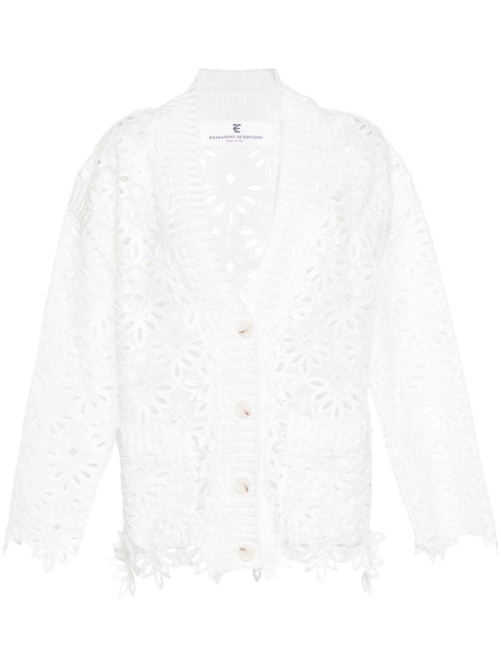 Ermanno Scervino Cardigan mit Spitze - Weiß von Ermanno Scervino