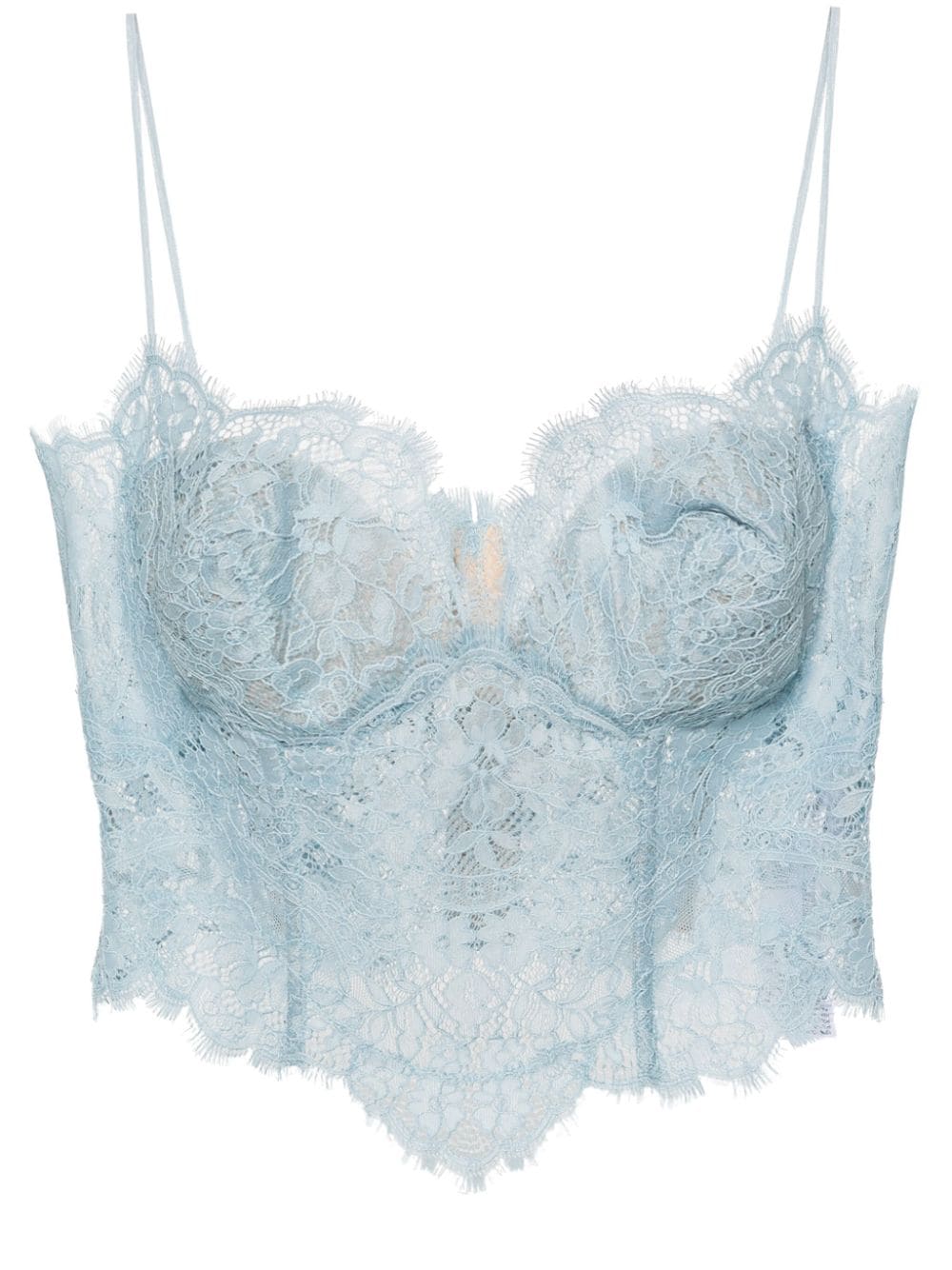 Ermanno Scervino Corsage mit Chantilly-Spitze - Blau von Ermanno Scervino