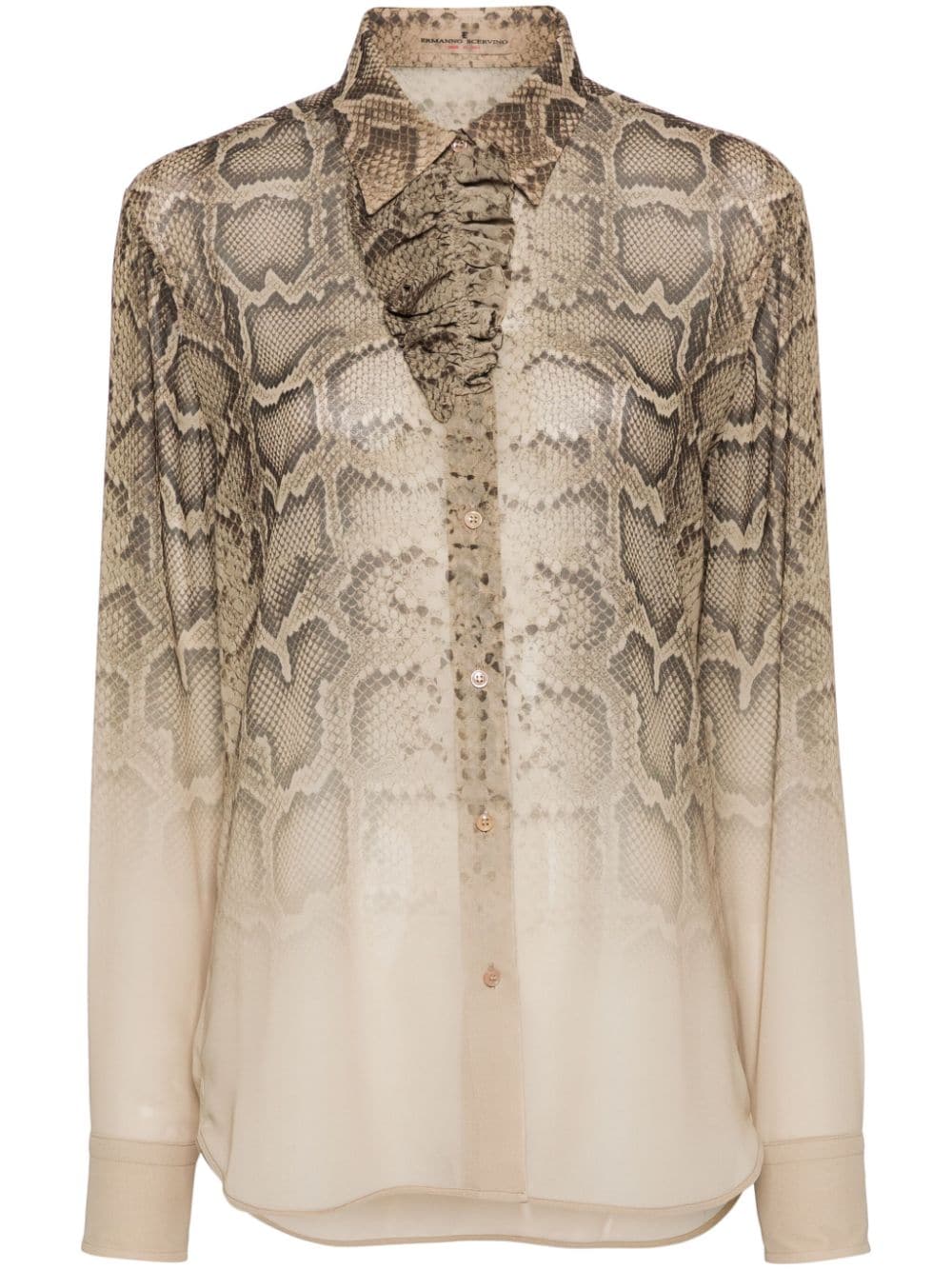 Ermanno Scervino Hemd mit Schlangen-Print - Nude von Ermanno Scervino