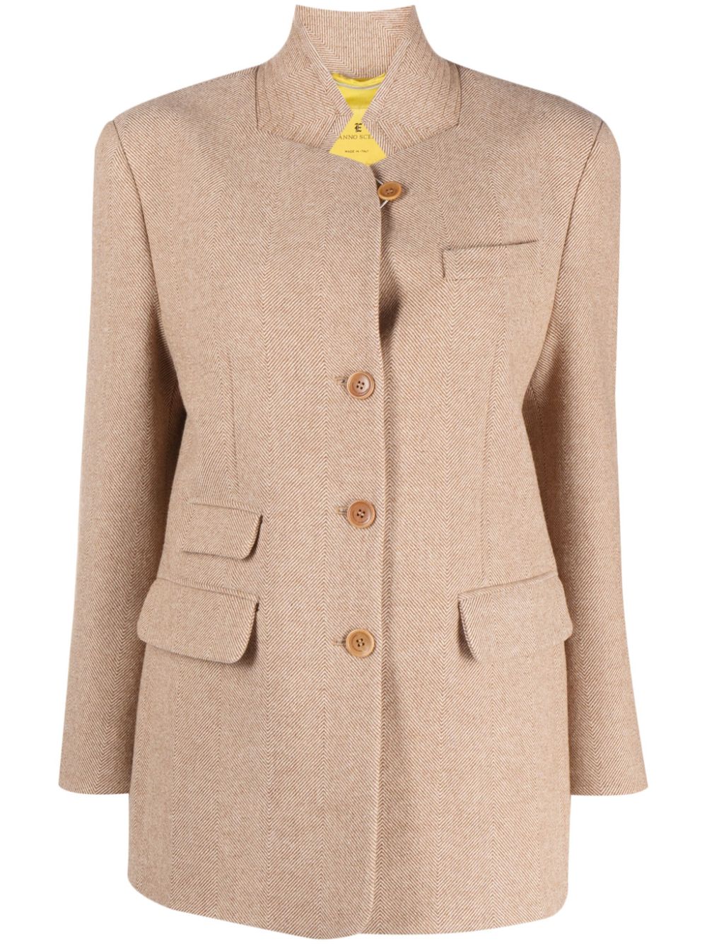 Ermanno Scervino Jacke mit Fischgrätenmuster - Nude von Ermanno Scervino