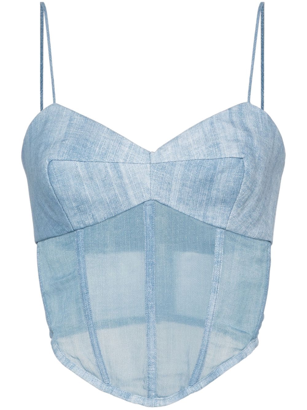 Ermanno Scervino Semi-transparente Corsage - Blau von Ermanno Scervino