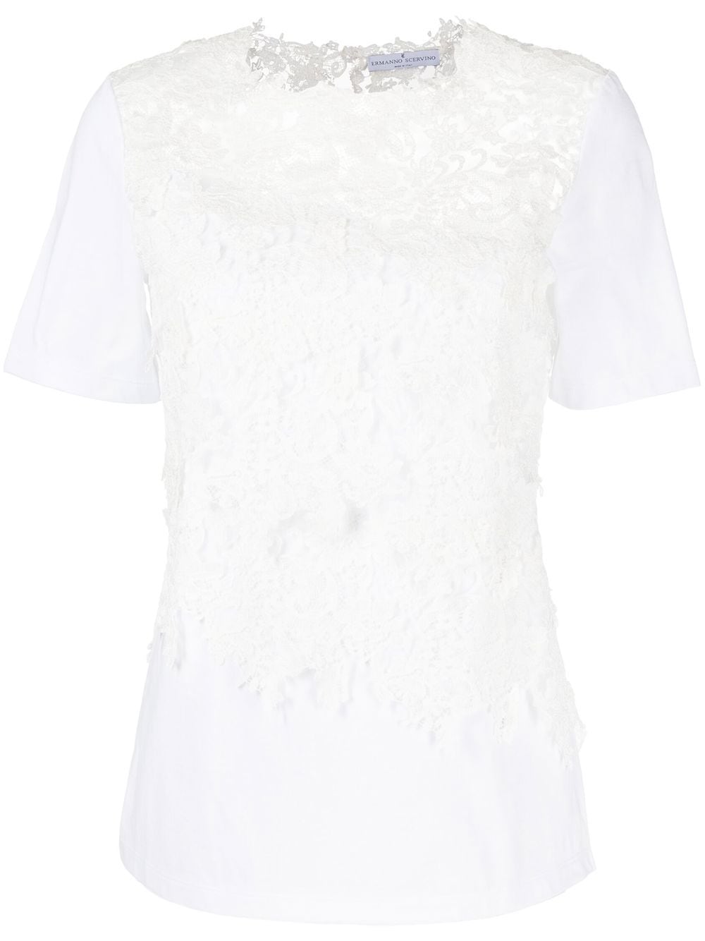 Ermanno Scervino T-Shirt aus Makramee-Spitze - Weiß von Ermanno Scervino