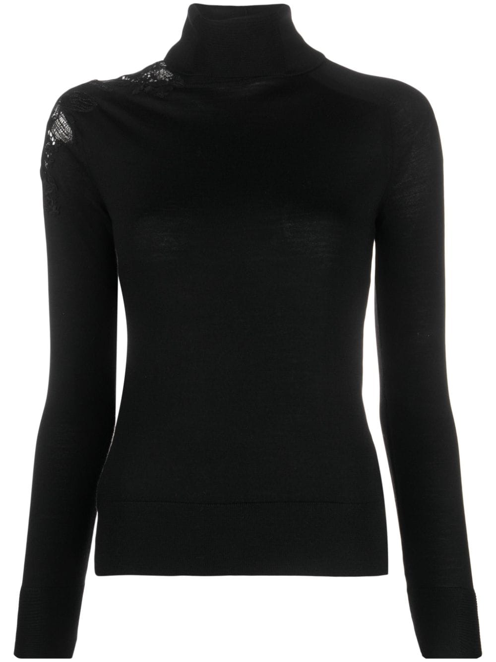 Ermanno Scervino Strickpullover mit Spitzendetail - Schwarz von Ermanno Scervino