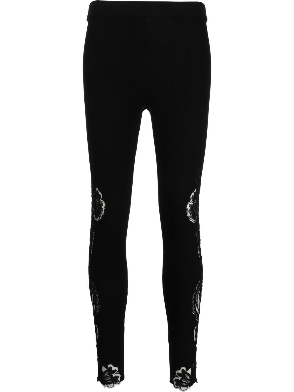 Ermanno Scervino Leggings aus Blumenspitze - Schwarz von Ermanno Scervino