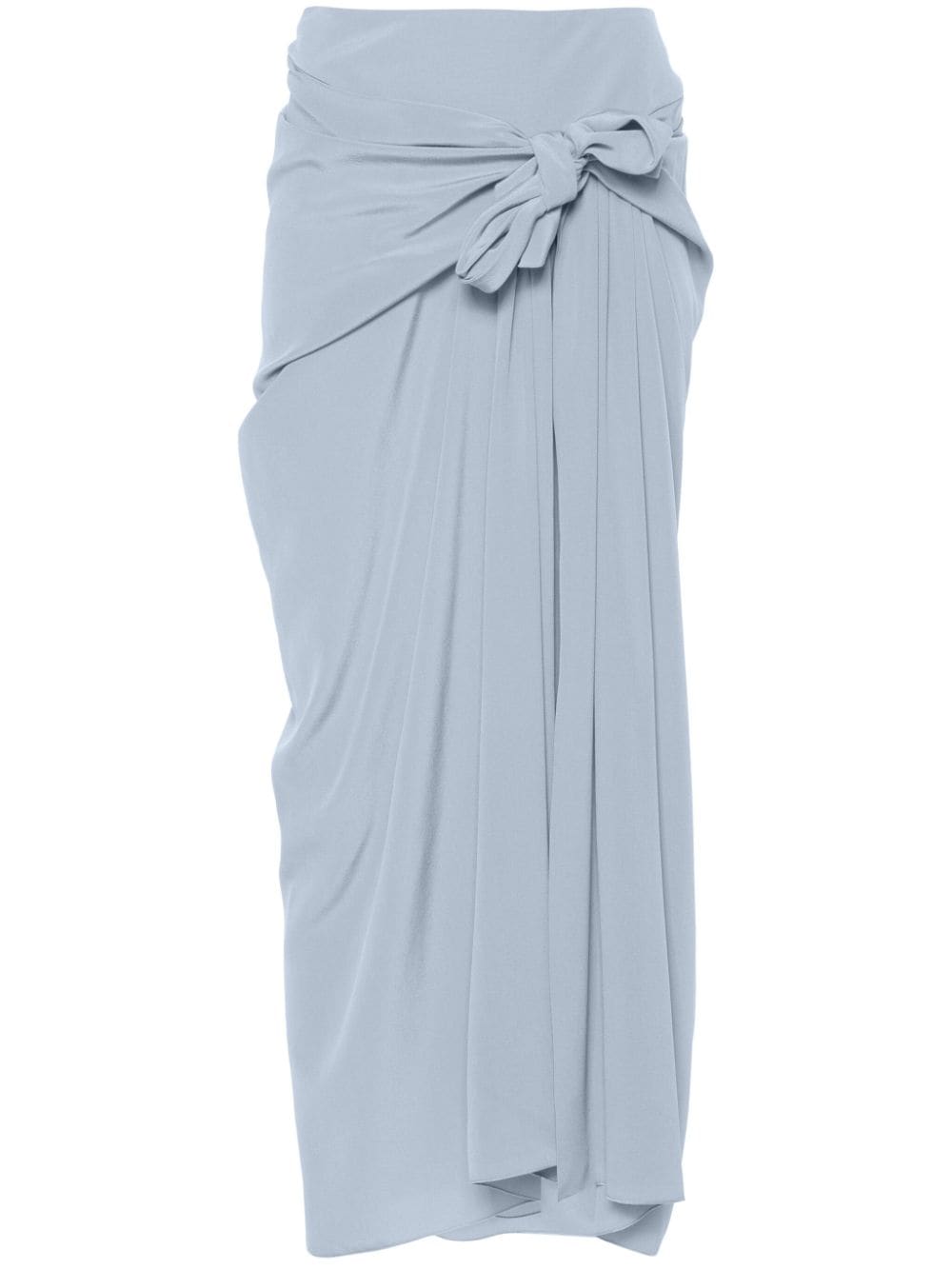 Ermanno Scervino pleat-detail silk skirt - Blau von Ermanno Scervino