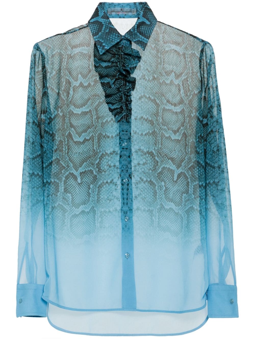 Ermanno Scervino Bluse mit Python-Print - Blau von Ermanno Scervino