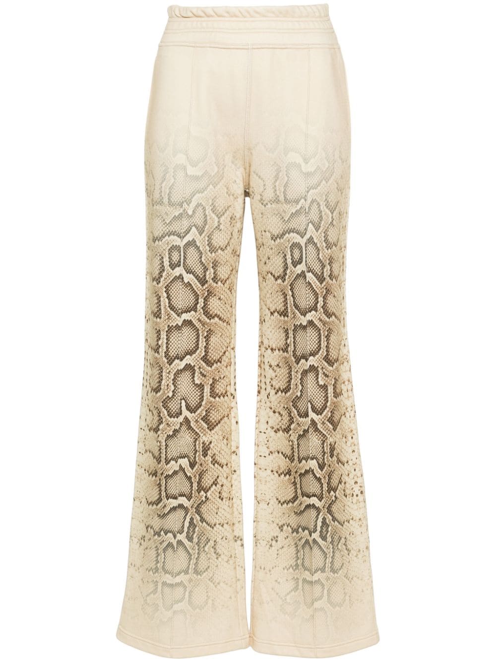 Ermanno Scervino snakeskin-print cotton track pants - Nude von Ermanno Scervino