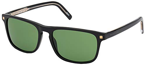 Ermenegildo Zegna EZ0173 Herren-Sonnenbrille, glänzend, Schwarz/Grün, 58/18/145, Glänzendes Schwarz/Grün, 58/18/145 von Ermenegildo Zegna