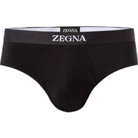 Ermenegildo Zegna Herren Slip schwarz Baumwolle unifarben von Ermenegildo Zegna