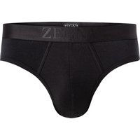 Ermenegildo Zegna Herren Slips schwarz Baumwolle & Mix unifarben von Ermenegildo Zegna