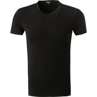 Ermenegildo Zegna Herren T-Shirt Schwarz Baumwolle unifarben von Ermenegildo Zegna