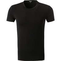 Ermenegildo Zegna Herren T-Shirt schwarz Baumwolle unifarben von Ermenegildo Zegna