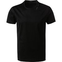 Ermenegildo Zegna Herren T-Shirt schwarz Baumwolle unifarben von Ermenegildo Zegna