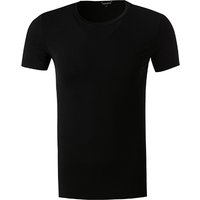 Ermenegildo Zegna Herren T-Shirt Schwarz Viskose unifarben von Ermenegildo Zegna