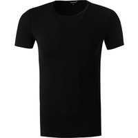 Ermenegildo Zegna Herren T-Shirt schwarz Viskose unifarben von Ermenegildo Zegna