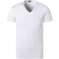 Ermenegildo Zegna Herren T-Shirt Weiß Baumwolle unifarben von Ermenegildo Zegna