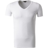 Ermenegildo Zegna Herren T-Shirt weiß Viskose unifarben von Ermenegildo Zegna