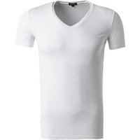 Ermenegildo Zegna Herren T-Shirt weiß Viskose unifarben von Ermenegildo Zegna