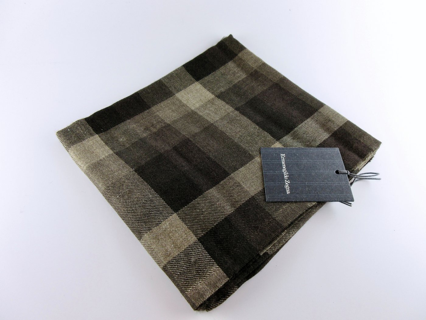 Ermenegildo Zegna Kaschmirschal Ermenegildo Zegna Herren Schal Kaschmir/Seide Braun kariert ZXK41 von Ermenegildo Zegna