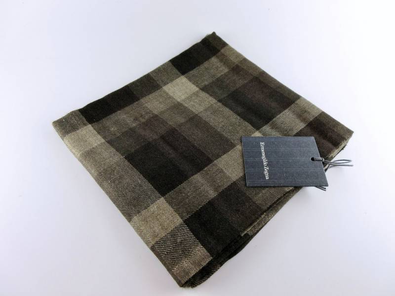 Ermenegildo Zegna Kaschmirschal Ermenegildo Zegna Herren Schal Kaschmir/Seide Braun kariert ZXK41 von Ermenegildo Zegna