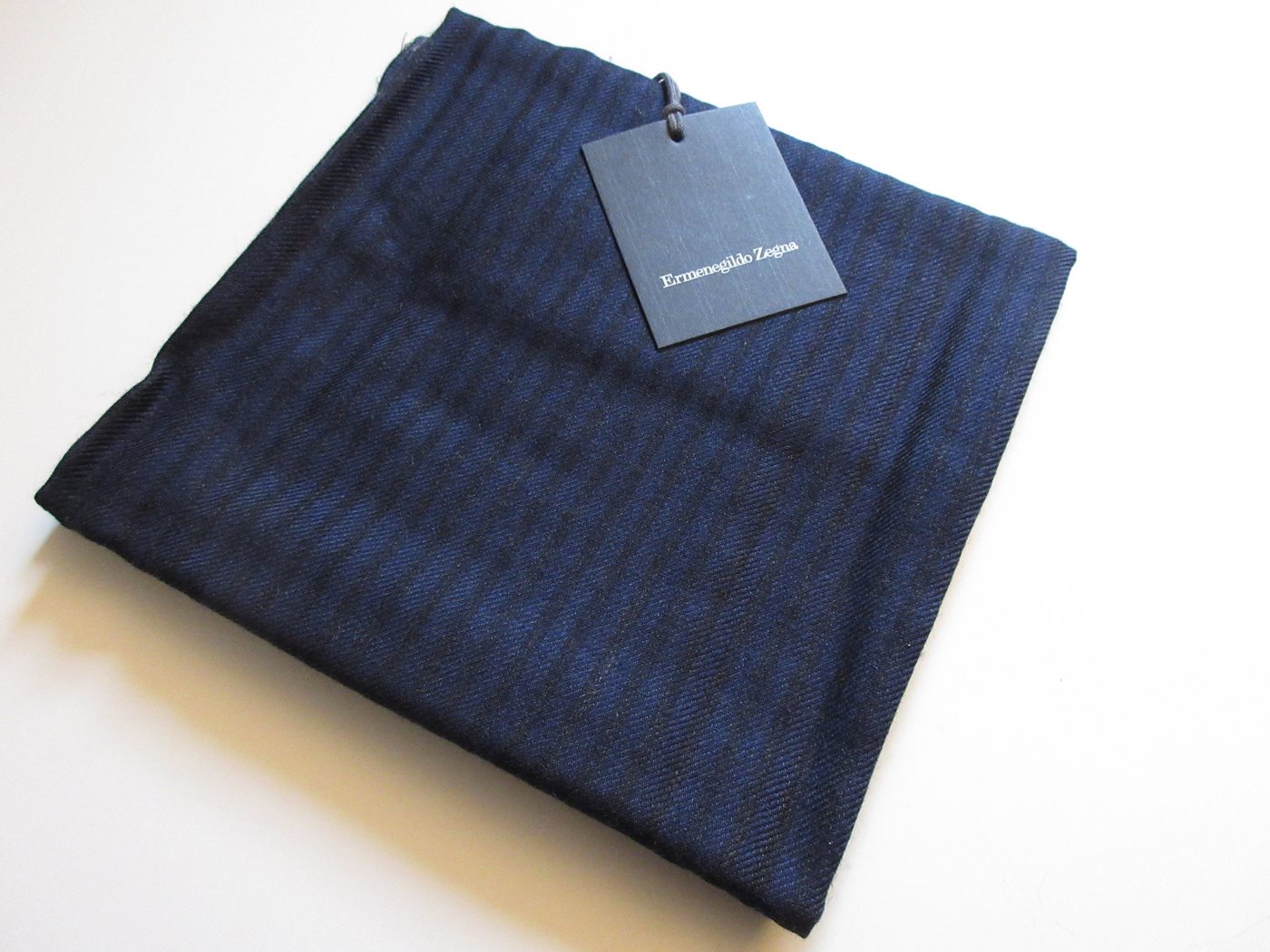 Ermenegildo Zegna Kaschmirschal Herren Schal Kaschmir/Seide Blau/Schwarz gestreift ZXK93 von Ermenegildo Zegna