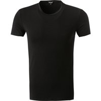 Ermenegildo Zegna Herren T-Shirt schwarz Baumwolle unifarben von Ermenegildo Zegna